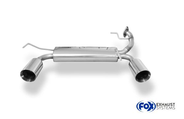 Endschalldämpfer Ausgang rechts/links - 1x100 Typ 25 rechts/links passend für: Suzuki Swift IV 1,2l